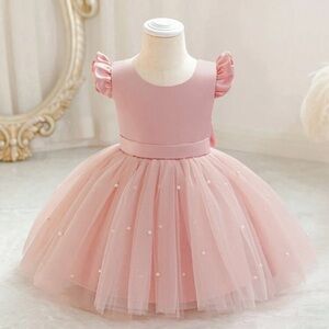 SHEIN Blush Pink Kids Formal Dress